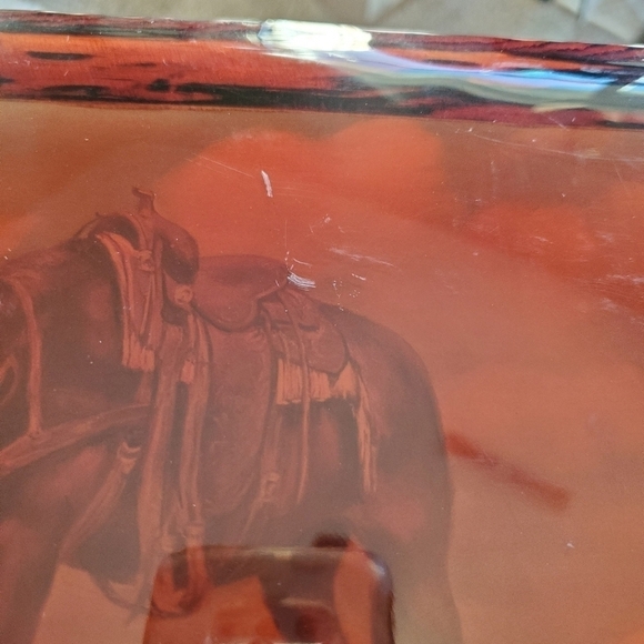 Glossy wood cowboy and horse art - Picture 3 of 6